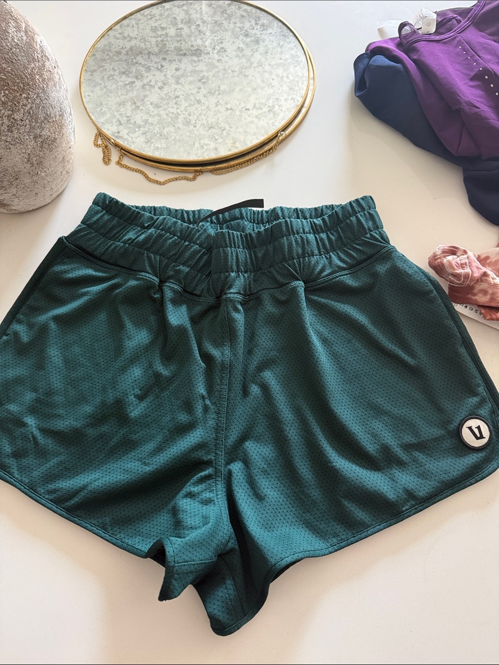 Vuori Deep Teal Women's Athletic Shorts